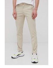 Spodnie męskie Spodnie męskie kolor beżowy w fasonie chinos - Answear.com Tommy Jeans