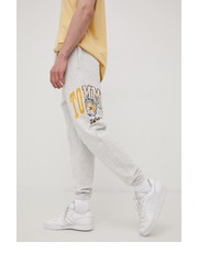 Spodnie męskie spodnie dresowe bawełniane męskie kolor szary z nadrukiem - Answear.com Tommy Jeans