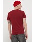 T-shirt - koszulka męska Tommy Jeans T-shirt bawełniany kolor bordowy gładki