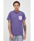 T-shirt - koszulka męska Tommy Jeans T-shirt bawełniany kolor fioletowy gładki