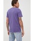 T-shirt - koszulka męska Tommy Jeans T-shirt bawełniany kolor fioletowy gładki