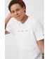 T-shirt - koszulka męska Tommy Jeans T-shirt bawełniany kolor biały z aplikacją