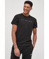 T-shirt - koszulka męska Tommy Jeans T-shirt bawełniany kolor czarny z aplikacją