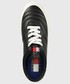 Buty sportowe Tommy Jeans sneakersy skórzane Leather Soccer Vulc kolor czarny