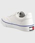 Buty sportowe Tommy Jeans sneakersy skórzane Leather Soccer Vulc kolor biały