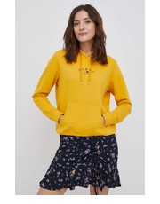 Bluza Bluza damska kolor żółty z kapturem z nadrukiem - Answear.com Tommy Jeans