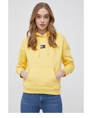 Bluza bluza bawełniana damska kolor żółty z kapturem gładka - Answear.com Tommy Jeans