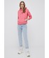 Bluza Tommy Jeans bluza bawełniana damska kolor różowy z kapturem gładka