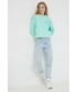 Bluza Tommy Jeans bluza damska kolor turkusowy z aplikacją