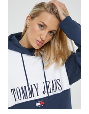 Bluza bluza damska kolor granatowy z kapturem gładka - Answear.com Tommy Jeans