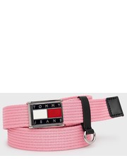 Pasek pasek NEW WEBBING 2.5 damski kolor różowy - Answear.com Tommy Jeans