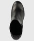 Sztyblety Tommy Jeans sztyblety skórzane Essentials High Heel Boot damskie kolor czarny na słupku