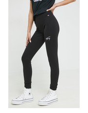 Legginsy legginsy damskie kolor czarny z aplikacją - Answear.com Tommy Jeans