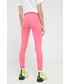 Legginsy Tommy Jeans legginsy damskie kolor różowy z aplikacją