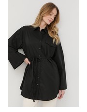 Koszula koszula damska kolor czarny relaxed z kołnierzykiem klasycznym - Answear.com Twinset