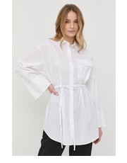 Koszula koszula damska kolor biały relaxed z kołnierzykiem klasycznym - Answear.com Twinset