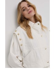 Kurtka kurtka jeansowa damska kolor biały przejściowa - Answear.com Twinset