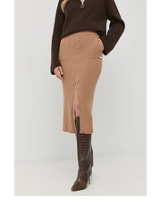 Spódnica spódnica kolor beżowy midi ołówkowa - Answear.com Twinset
