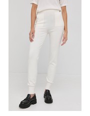 Spodnie Spodnie damskie kolor kremowy gładkie - Answear.com Twinset