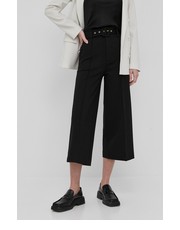 Spodnie spodnie damskie kolor czarny proste high waist - Answear.com Twinset