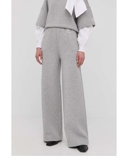 Spodnie spodnie damskie kolor szary melanżowe - Answear.com Twinset