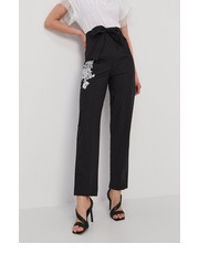 Spodnie Spodnie damskie kolor czarny dopasowane high waist - Answear.com Twinset