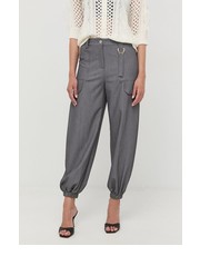 Spodnie spodnie damskie kolor szary high waist - Answear.com Twinset