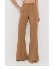 Spodnie spodnie damskie kolor beżowy proste high waist - Answear.com Twinset