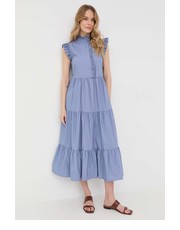 Sukienka sukienka bawełniana midi rozkloszowana - Answear.com Twinset