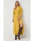 Sukienka Twinset sukienka kolor żółty maxi prosta