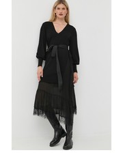 Sukienka sukienka kolor czarny midi prosta - Answear.com Twinset