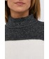 Sweter Twinset Sweter wełniany damski kolor kremowy z golfem