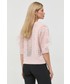 Sweter Twinset kardigan z domieszką wełny damski kolor różowy lekki