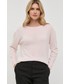 Sweter Twinset sweter wełniany damski kolor różowy lekki