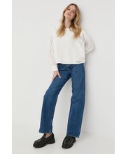 Bluza bluza bawełniana damska kolor beżowy gładka - Answear.com Twinset