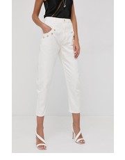 Jeansy Jeansy damskie kolor biały high waist - Answear.com Twinset