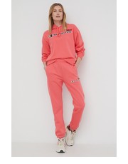 Spodnie spodnie dresowe  X SMILEY damskie kolor różowy z aplikacją - Answear.com Champion