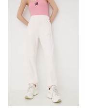 Spodnie spodnie dresowe damskie kolor różowy gładkie - Answear.com Champion