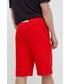 Spodnie Champion szorty xStranger Things kolor czerwony z nadrukiem