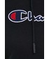 Bluza Champion bluza damska kolor czarny z kapturem z aplikacją