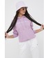 Bluza Champion bluza damska kolor fioletowy z kapturem z aplikacją