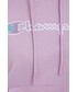 Bluza Champion bluza damska kolor fioletowy z kapturem z aplikacją
