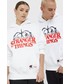 Bluza Champion bluza xStranger Things kolor biały z kapturem z nadrukiem
