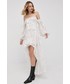 Sukienka For Love & Lemons Sukienka kolor biały mini rozkloszowana