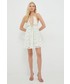 Sukienka For Love & Lemons sukienka kolor biały mini rozkloszowana