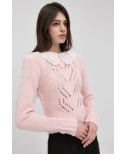Sweter sweter damski kolor różowy lekki - Answear.com For Love & Lemons