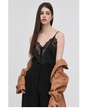 Bluzka bluzka damska kolor czarny gładka - Answear.com Bardot