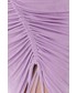 Sukienka Bardot sukienka kolor fioletowy mini dopasowana