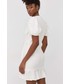 Sukienka Bardot sukienka lniana kolor biały mini dopasowana