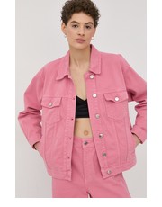 Kurtka kurtka jeansowa damska kolor różowy przejściowa oversize - Answear.com Gestuz